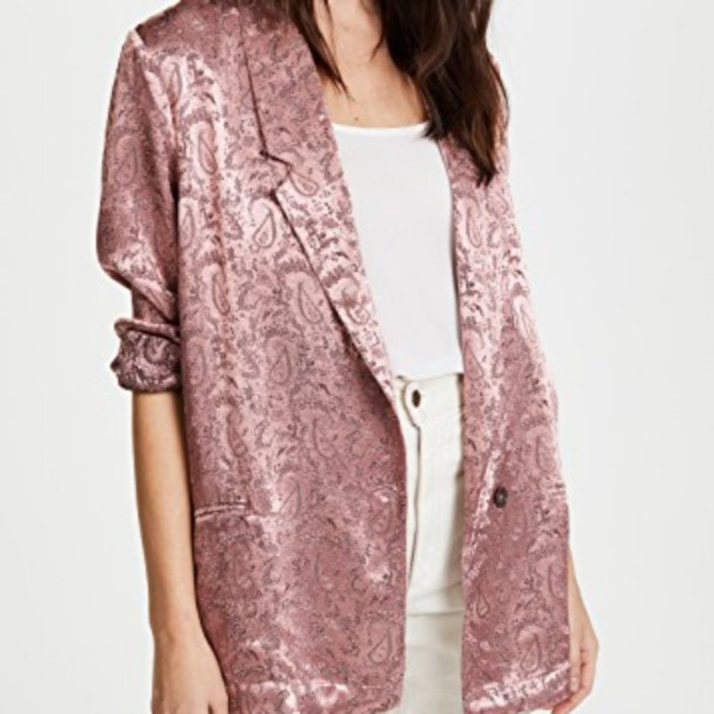 Free People Silky Jacquard Blazer